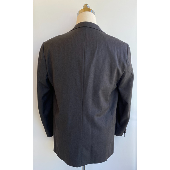 Vtg Gianni Versace Blazer Mens Gray Herringbone Notch Lapel Jacket 52 US 44/46R - Picture 7 of 9